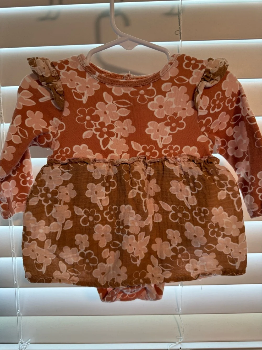Grayson Collective Floral Bodysuit Dress Baby Girls 6-9M